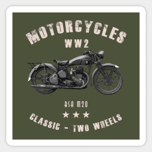 BSA M20 Retro Vintage Motorcycle WW2 Magnet